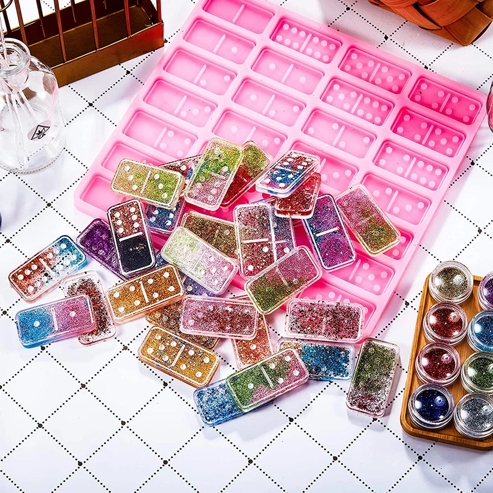 Silicone Dominoes Mold 28 Cavities Dominoe Resin Mold Non-Stick Fondant Pan Tray for DIY Cake Soap Jelly Candy Cookie Ice Cube
Silicone Dominoes Mold 28 Cavities Dominoe Resin Mold Non-Stick Fondant Pan Tray for DIY Cake Soap Jelly Candy Cookie Ice Cube