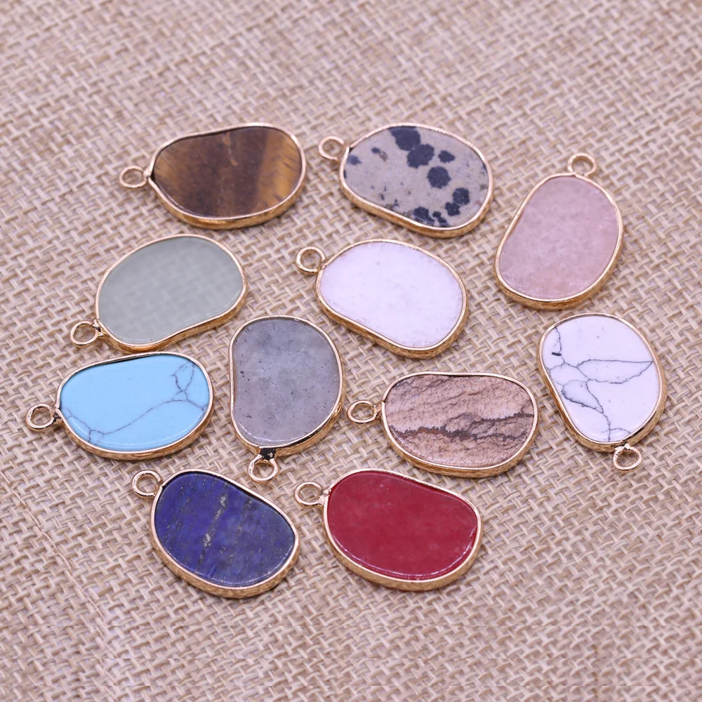 2 PCS Natural Stone Pendants Rose Quartzs Turquoises Lapis lazuli Charms for DIY Jewelry Making Bracelet Necklace Size 15x25mm
2 PCS Natural Stone Pendants Rose Quartzs Turquoises Lapis lazuli Charms for DIY Jewelry Making Bracelet Necklace Size 15x25mm