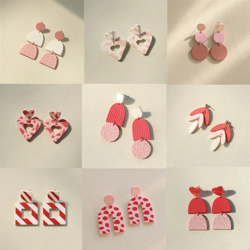 1Pair Korea Cute Macaron Pink Acrylic Earrings for Women Girls Geometric Round Heart Dangle Earrings Bohemia Jewelry Gifts
1Pair Korea Cute Macaron Pink Acrylic Earrings for Women Girls Geometric Round Heart Dangle Earrings Bohemia Jewelry Gifts