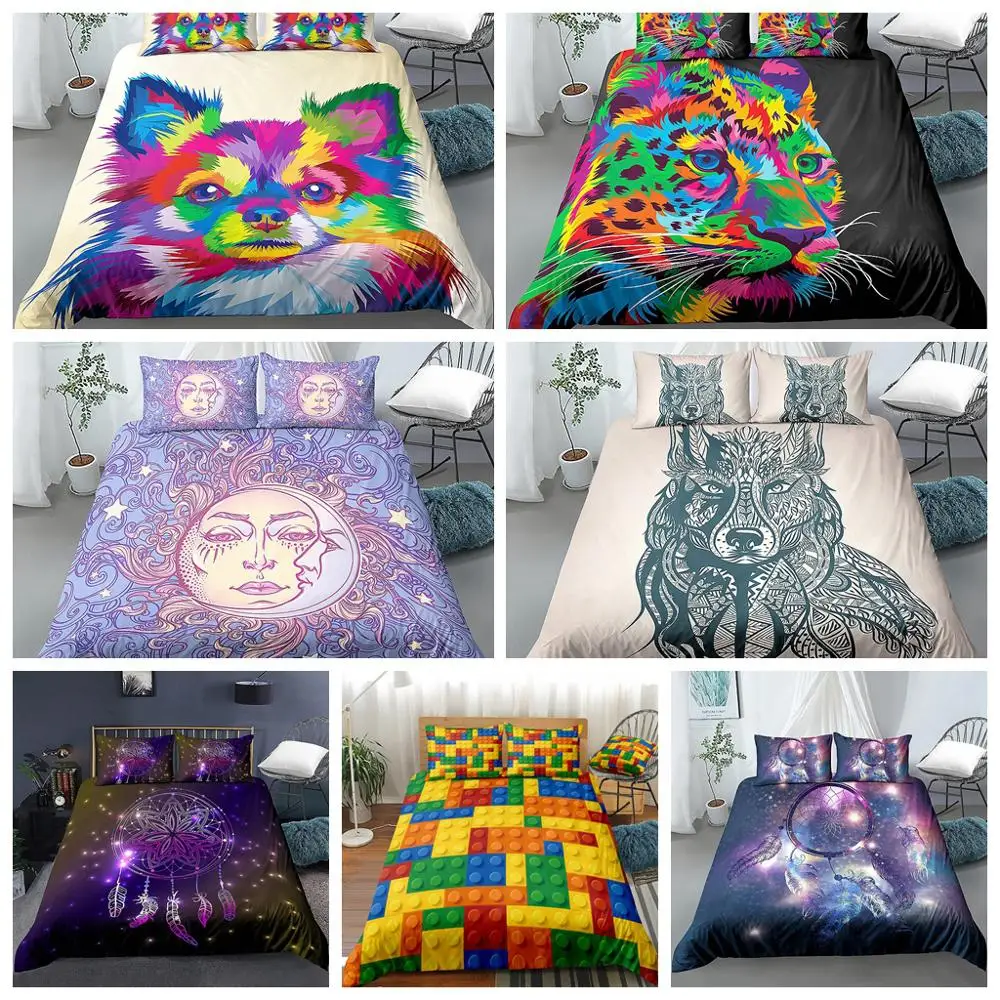 2020 Fashion Hot Wolf Dreamcatcher Colorful 3D Leopard/Plaid Bedding Set Printed Duvet Cover Queen King Quilt Bed Cover
2020 Fashion Hot Wolf Dreamcatcher Colorful 3D Leopard/Plaid Bedding Set Printed Duvet Cover Queen King Quilt Bed Cover