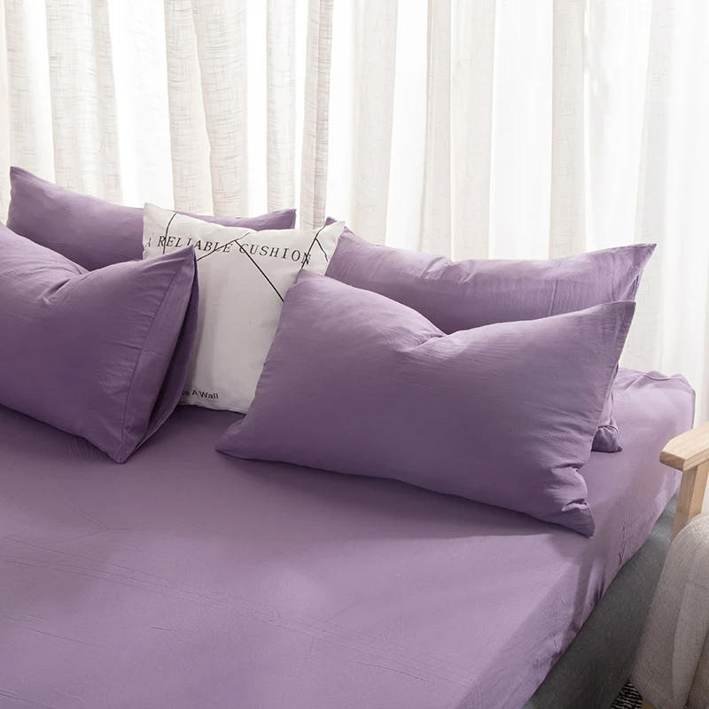 Cotton Bedding Set Purple Bedlinen Twin Queen King Duvet Cover Bed Sheet Pillowcase Adult Solid Color Bedclothes King Size Set
Cotton Bedding Set Purple Bedlinen Twin Queen King Duvet Cover Bed Sheet Pillowcase Adult Solid Color Bedclothes King Size Set