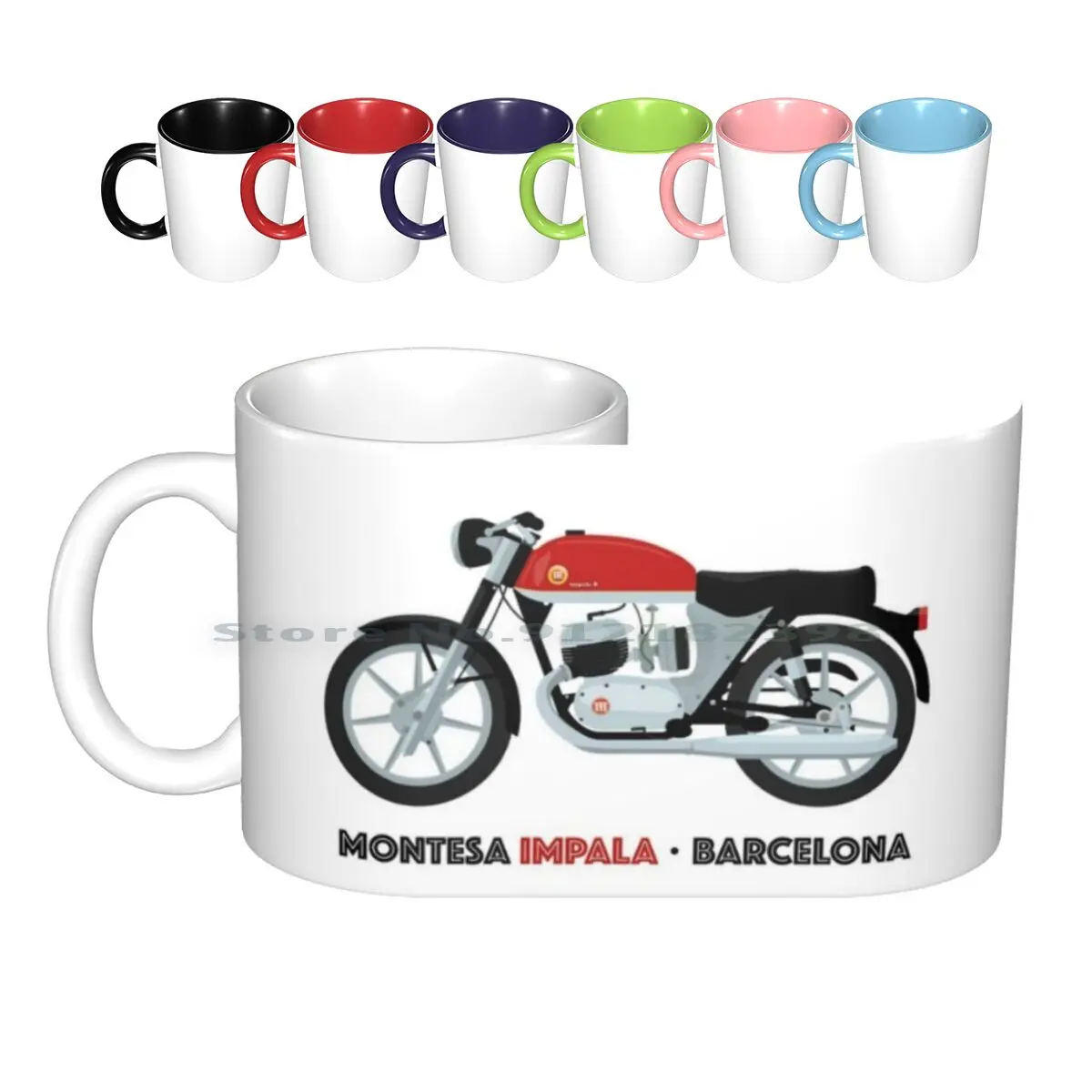 

Керамические кружки монтесса Импала 2 дюйма, кофейные чашки, кружка для молока и чая, Классическая винтажная кружка монтесса Импала для мотоцикла, креативный тренд