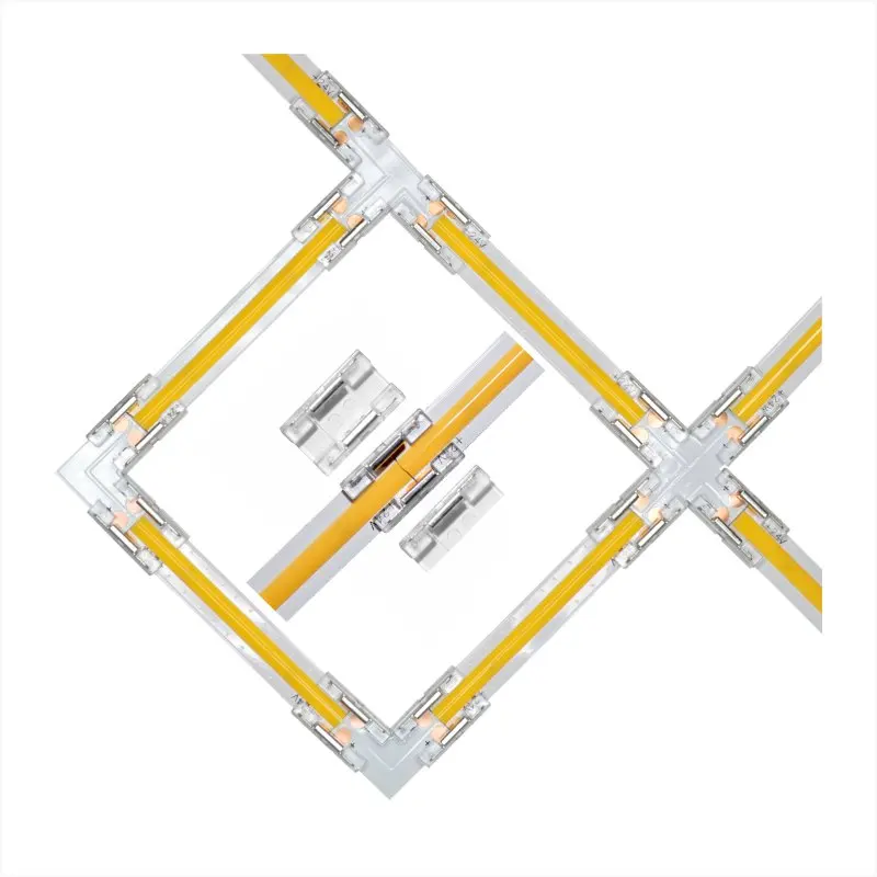Latest Hot Sale 8mm Strip To Strip 90°No Welding Corner 3 Or 4 Path Flip-Chip COB Single Color Flexible Strip Link Connector
Latest Hot Sale 8mm Strip To Strip 90°No Welding Corner 3 Or 4 Path Flip-Chip COB Single Color Flexible Strip Link Connector