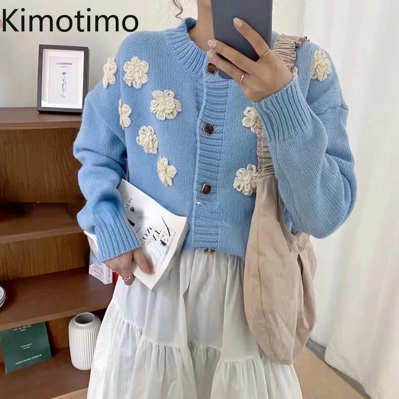 Кардиган Kimotimo женский с цветами, французская винтажная Тяжелая промышленная кофта с круглым вырезом, универсальные милые вязаные пальто с ...
Кардиган Kimotimo женский с цветами, французская винтажная Тяжелая промышленная кофта с круглым вырезом, универсальные милые вязаные пальто с ...