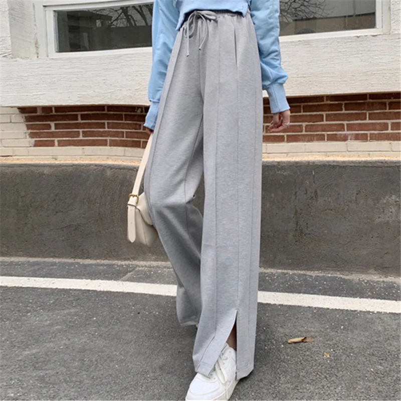 High Street Ins Split Track Sweatpants Women's 2021 High Waist Loose Straight Slimming Split Wide-Leg Draggle-Tail Trousers
High Street Ins Split Track Sweatpants Women's 2021 High Waist Loose Straight Slimming Split Wide-Leg Draggle-Tail Trousers