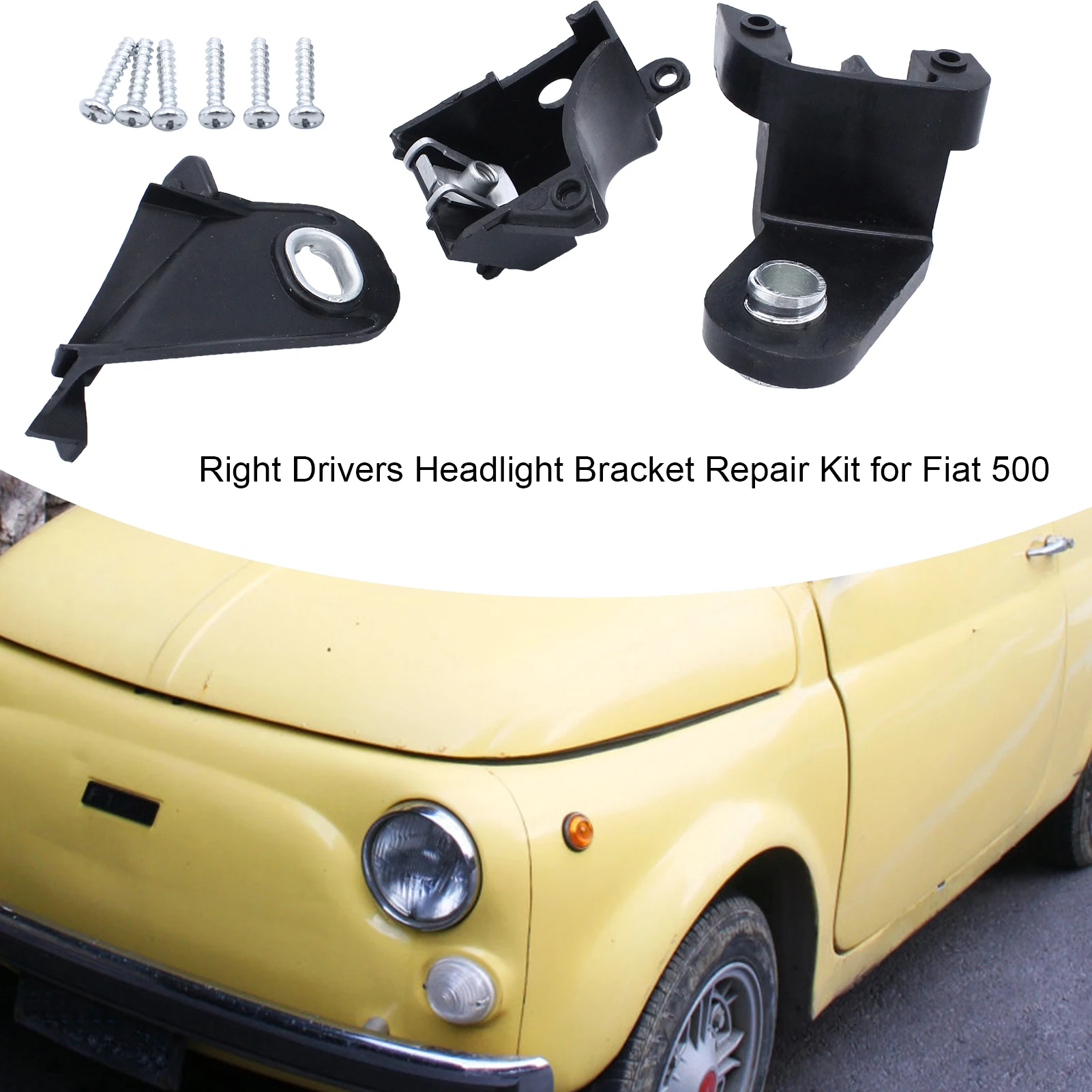 Auto Headlight Repair Parts For Fiat 500 2009-2016 Driver Passenger Side ABS Material Headlight Bracket Lug Repair Kits
Auto Headlight Repair Parts For Fiat 500 2009-2016 Driver Passenger Side ABS Material Headlight Bracket Lug Repair Kits