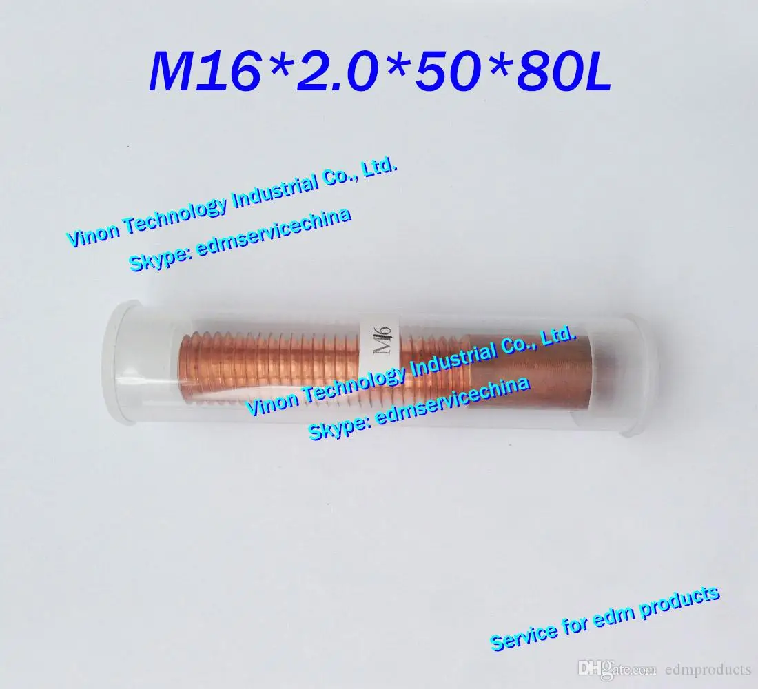 (10pcs/lot) M16 Copper Orbiting Tapping Electrode without hole M16*2.0*50*80mm for edm copper threading electrode thread L=50mm
(10pcs/lot) M16 Copper Orbiting Tapping Electrode without hole M16*2.0*50*80mm for edm copper threading electrode thread L=50mm