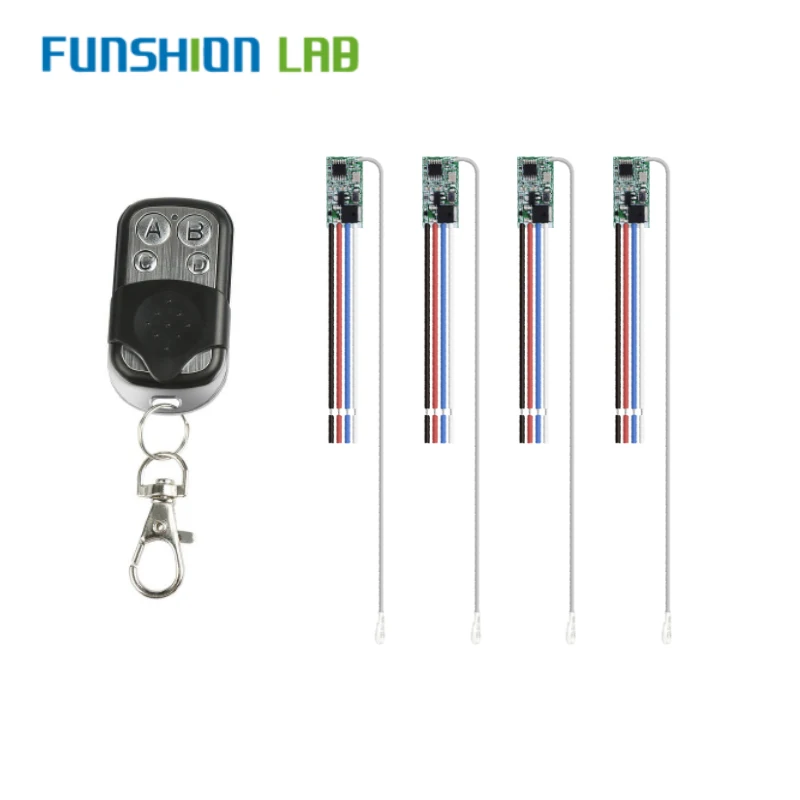 FUNSHION 433MHz Remote Control Switch DC 5V 12V Mini LED Light Receiver Relay with Transmitter Remote Control Smart Home
FUNSHION 433MHz Remote Control Switch DC 5V 12V Mini LED Light Receiver Relay with Transmitter Remote Control Smart Home