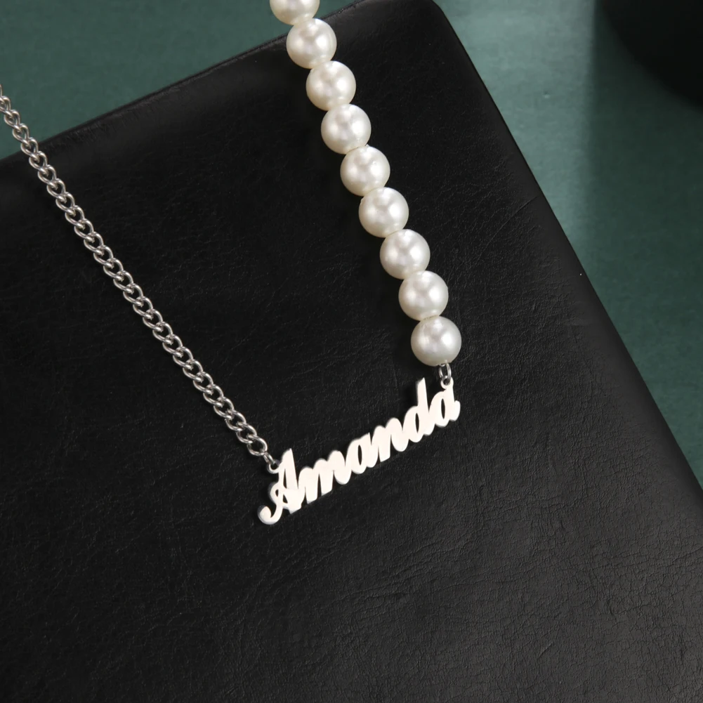 Sipuris Custom Name Necklace Personality Pearl Necklace Irregular Chain Pendant Nameplate Couple Necklace Jewelry Gift
Sipuris Custom Name Necklace Personality Pearl Necklace Irregular Chain Pendant Nameplate Couple Necklace Jewelry Gift