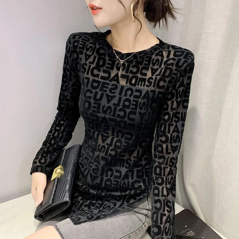 Fall Winter European Clothes T-Shirt Sexy O-Neck Print Elastic Women Tops Long Sleeve Bottoming Shirt Tees 2021
Fall Winter European Clothes T-Shirt Sexy O-Neck Print Elastic Women Tops Long Sleeve Bottoming Shirt Tees 2021