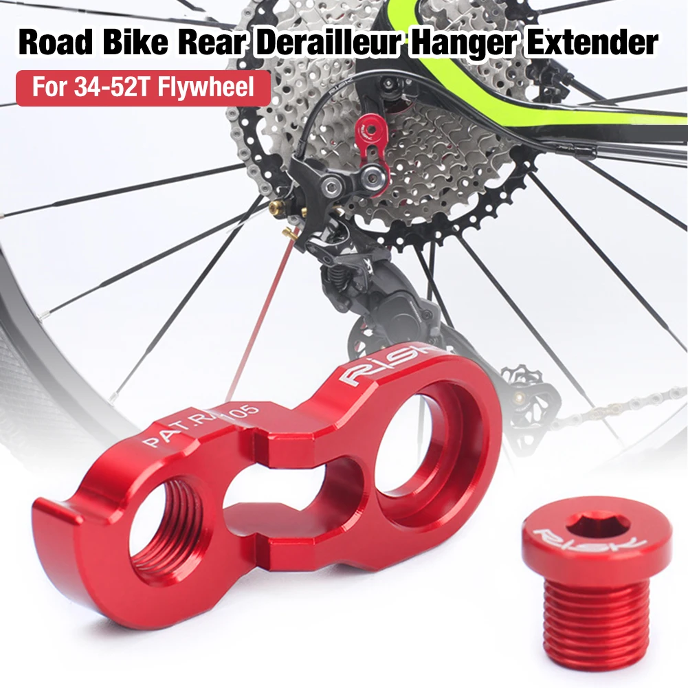 Bicycle Transmission Road Bike Rear Derailleur Hanger Extender Aluminum Alloy for 34-52T Flywheel
Bicycle Transmission Road Bike Rear Derailleur Hanger Extender Aluminum Alloy for 34-52T Flywheel
