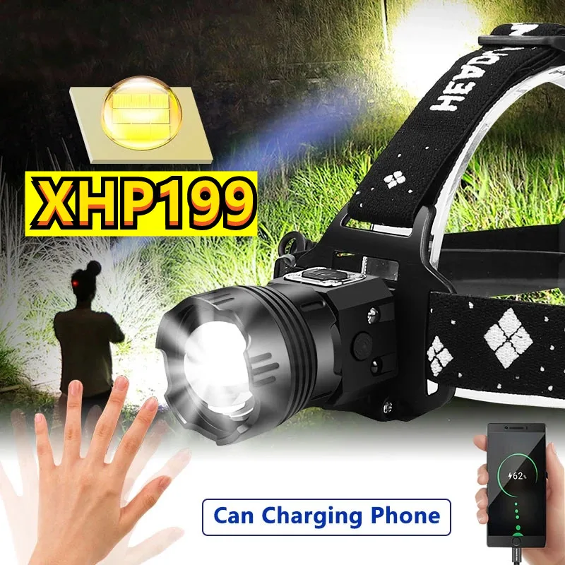 XHP199 IR Sensor LED Headlamp 18650 USB Rechargeable powerful LED Headlight Head Flashlight Head Lamp Torch Lantern for Fishing
XHP199 IR Sensor LED Headlamp 18650 USB Rechargeable powerful LED Headlight Head Flashlight Head Lamp Torch Lantern for Fishing