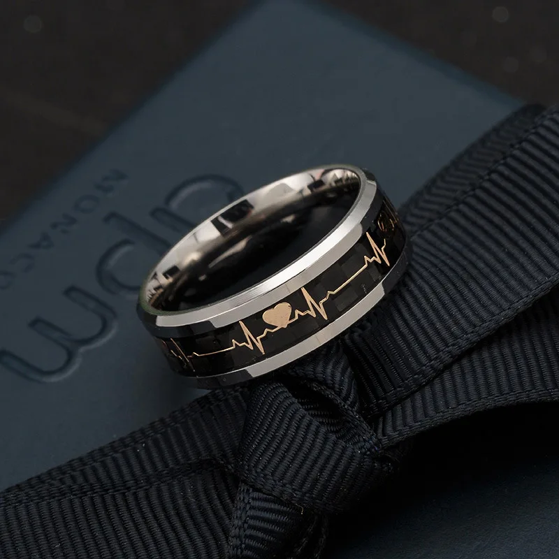 Couples Carbon Fiber Rings Fashion Rings for Women Men Retro Hip-Hop Personality Ring Titanium Steel Engraved Hipster Jewelry
Couples Carbon Fiber Rings Fashion Rings for Women Men Retro Hip-Hop Personality Ring Titanium Steel Engraved Hipster Jewelry
