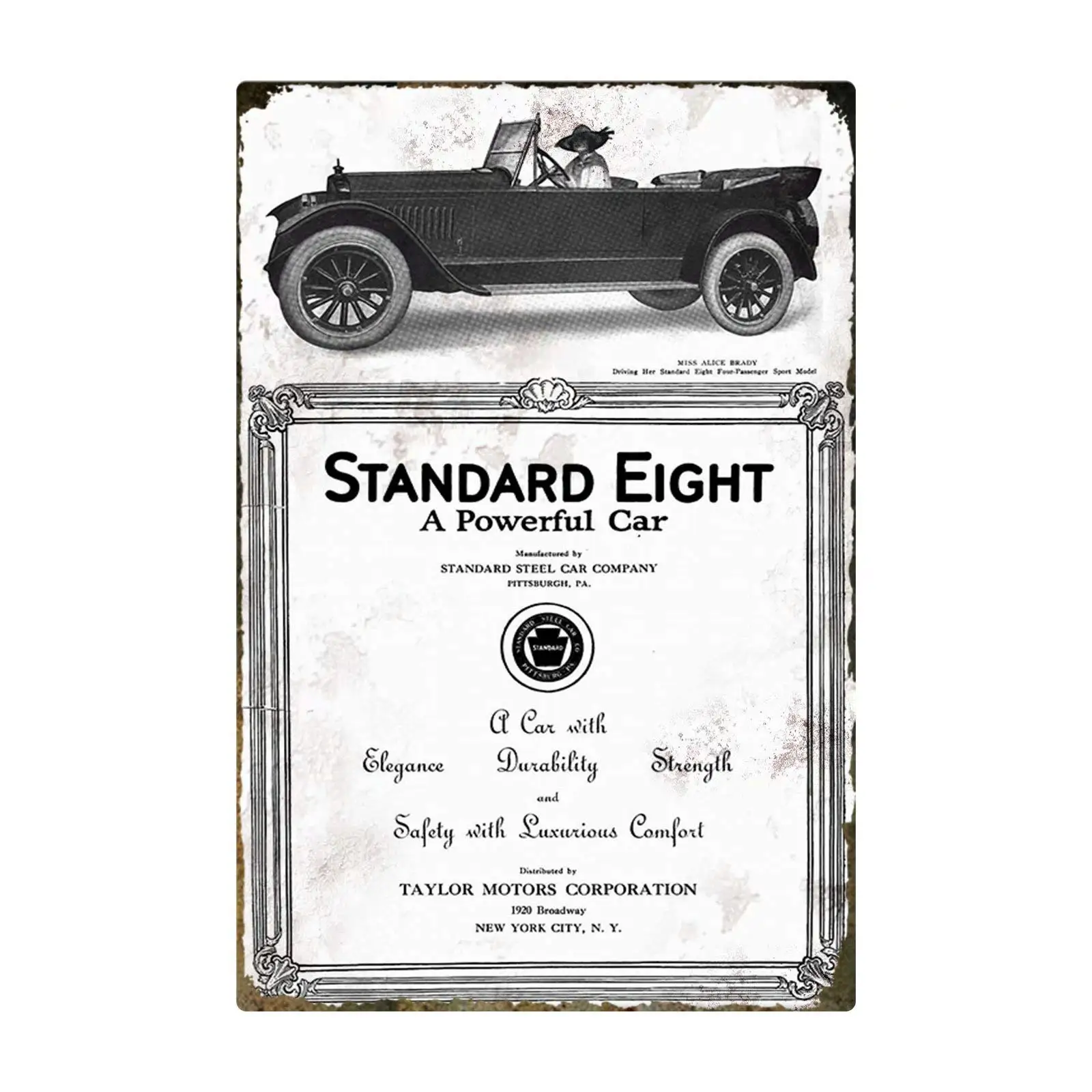 Tin Sign Classic Home Wall Decoration Classic Metal Sign Retro Vintage car 8x12 Inch
Tin Sign Classic Home Wall Decoration Classic Metal Sign Retro Vintage car 8x12 Inch