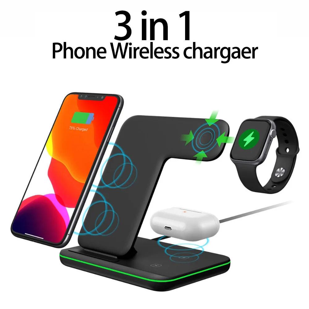 New 3 in 1 15W Qi Fast Wireless Charger Stent Dock Station For iPhone 12 11 Pro XS Max XR X 8 Apple Watch SE 6 5 4 3 AirPods Pro
New 3 in 1 15W Qi Fast Wireless Charger Stent Dock Station For iPhone 12 11 Pro XS Max XR X 8 Apple Watch SE 6 5 4 3 AirPods Pro