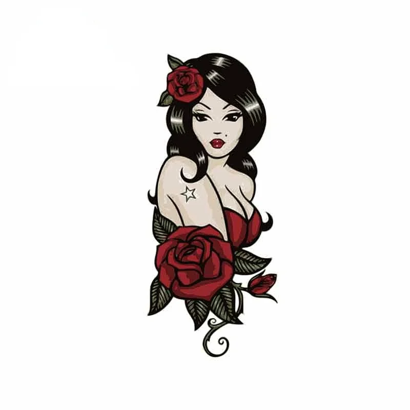 13cm x 5.7cm for Lady with Roses Motorcycle Car Bumper Window Stickers Vinyl Graffiti Stickers Decal Decoration
13cm x 5.7cm for Lady with Roses Motorcycle Car Bumper Window Stickers Vinyl Graffiti Stickers Decal Decoration
