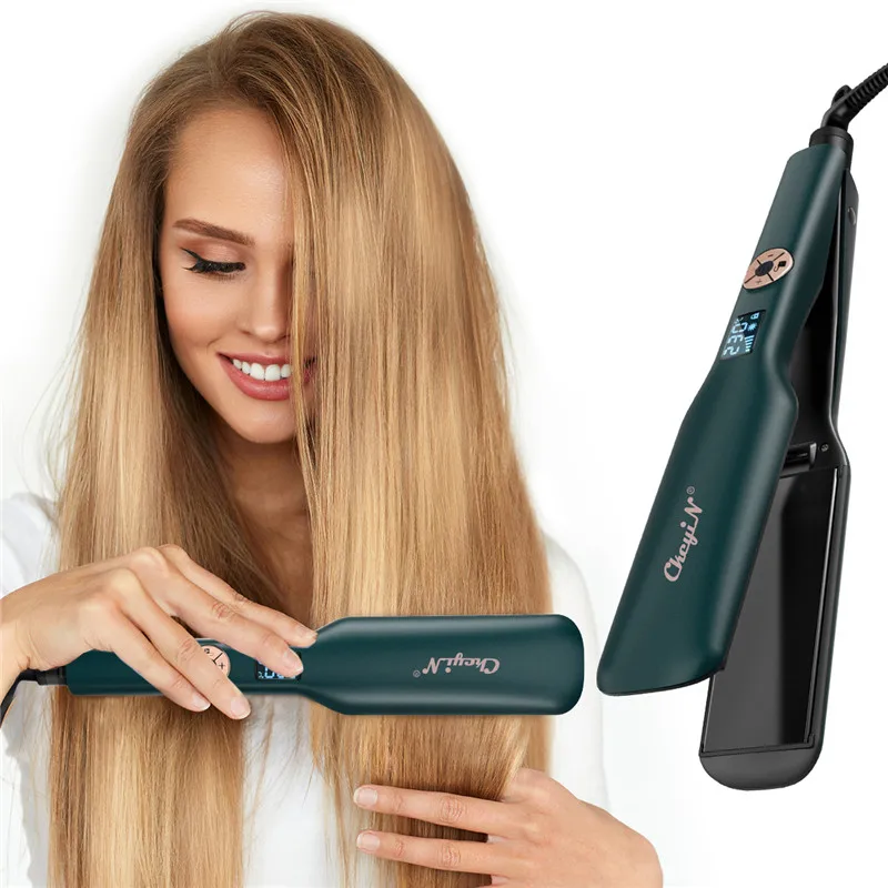 CkeyiN Professional Wide Plate Flat Iron Temperature Adjustable Electric Hair Straightener Tourmaline Ceramic Curling Iron Lock
CkeyiN Professional Wide Plate Flat Iron Temperature Adjustable Electric Hair Straightener Tourmaline Ceramic Curling Iron Lock