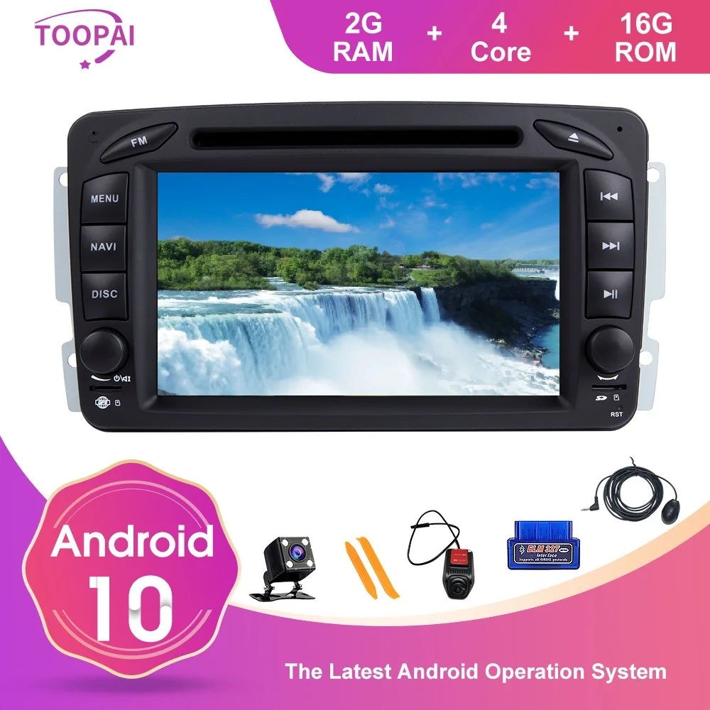 TOOPAI Android 10 для Mercedes Benz CLK W209 Vito W639 Viano A W168 C W203 C209 G Class W463 мультимедийный плеер GPS Navi