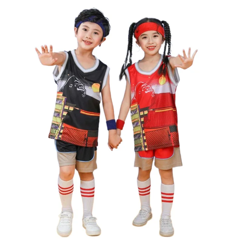 Printed Sleeveless Vest Basketball Suit Kids Sports Jersey Training Clothes for Boys Girls Students 4T-12T Quick-dry Breathable
Printed Sleeveless Vest Basketball Suit Kids Sports Jersey Training Clothes for Boys Girls Students 4T-12T Quick-dry Breathable