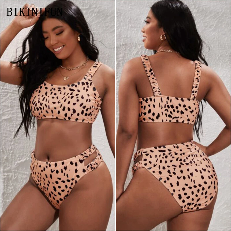 New Sexy Leopard Print Beachwear Women Pullover Bathing Suit Plus Size Swimwear XL-4XL Girl High Waist Swimsuit Bikini Set
New Sexy Leopard Print Beachwear Women Pullover Bathing Suit Plus Size Swimwear XL-4XL Girl High Waist Swimsuit Bikini Set