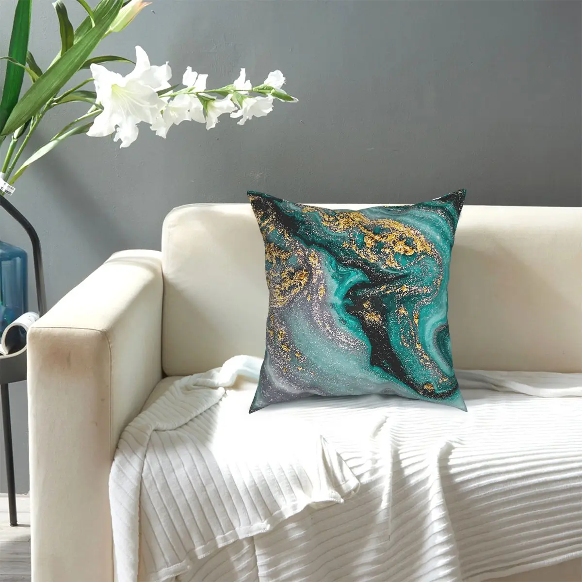 Turquoise And Gold Marble, Modern Marble Print Luxury Geometric Art Minimal Scandinavian Abstract Pattern Nordic Art Pillow Case
Turquoise And Gold Marble, Modern Marble Print Luxury Geometric Art Minimal Scandinavian Abstract Pattern Nordic Art Pillow Case