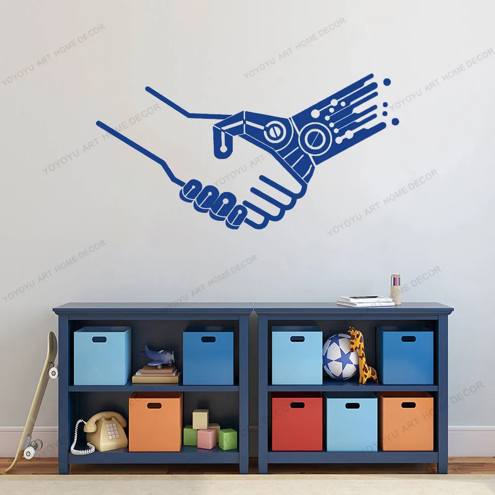 Chip Hand Shake Hands Wall Sticker Decal Technological Home Office Decoration Accessories Manipulator Mural Bedroom CX754
Chip Hand Shake Hands Wall Sticker Decal Technological Home Office Decoration Accessories Manipulator Mural Bedroom CX754