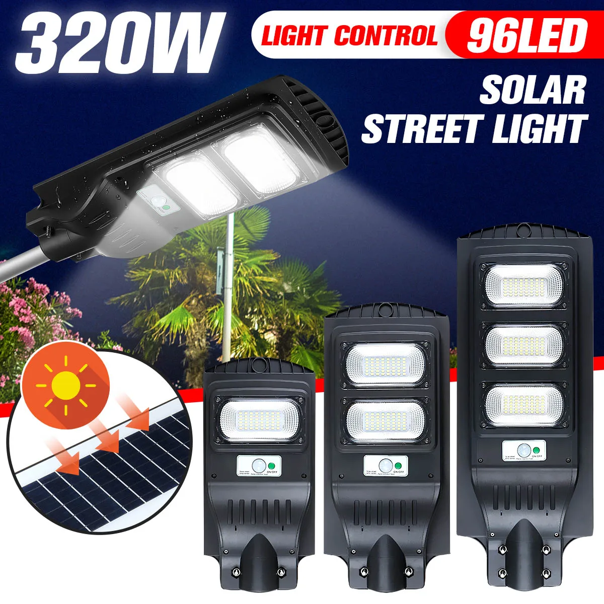 160W 320W LED Solar Lamp Wall Street Light IP65 Radar PIR Motion Constantly Bright & Induction Solar Sensor Outdoor Lighting
160W 320W LED Solar Lamp Wall Street Light IP65 Radar PIR Motion Constantly Bright & Induction Solar Sensor Outdoor Lighting