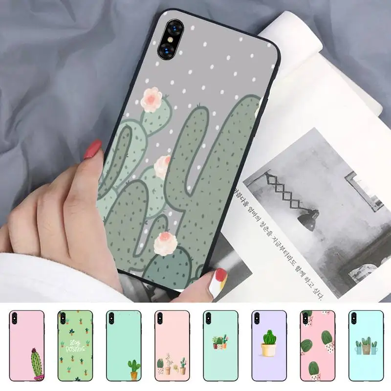 Чехол Kawaii чехол для телефона в форме кактуса IphoneX XS 11 11Pro 5 5s SE 6 6s Plus 7 8 2020 | Мобильные