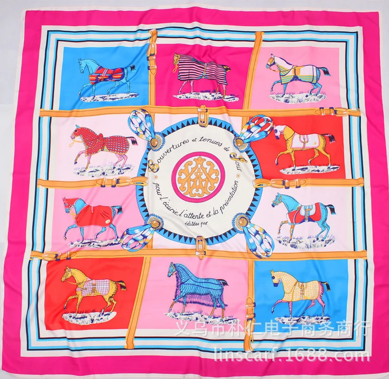 Soft Headband Scarf New Europe And The United States Wind Fashion Design Horse Carriage Digital Printing 130 Big Square Scarf
Soft Headband Scarf New Europe And The United States Wind Fashion Design Horse Carriage Digital Printing 130 Big Square Scarf