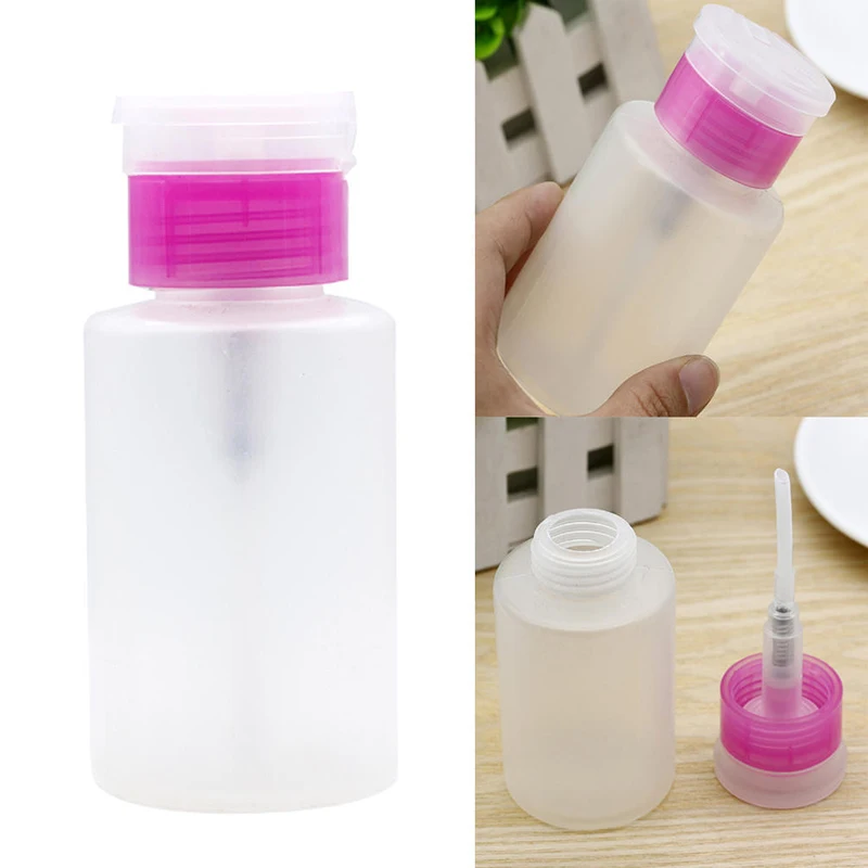 60ML Pump Dispenser Nail Art Polish Wash Remover Alcohol Liquid Cleaner Empty Plastic Press Pump Bottle Nail DIY Manicure Tools
60ML Pump Dispenser Nail Art Polish Wash Remover Alcohol Liquid Cleaner Empty Plastic Press Pump Bottle Nail DIY Manicure Tools
