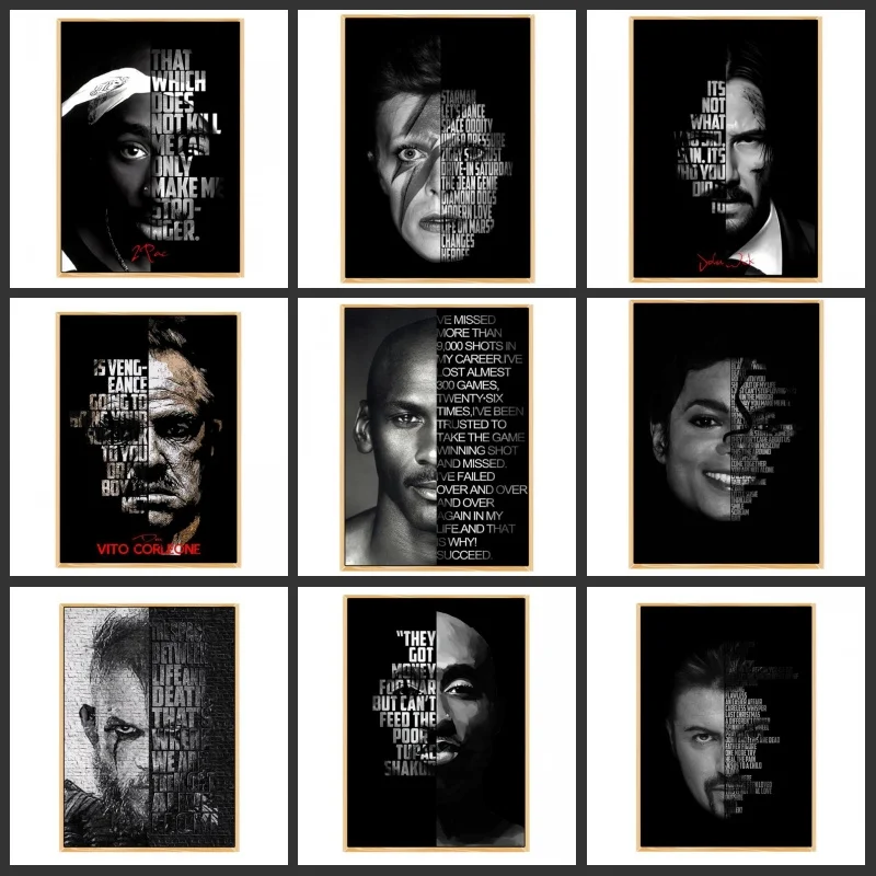 Inspirational Quotes on Human Face Canvas Painting Black White Posters Modern Office Wall Art Picture for Living Room Home Decor
Inspirational Quotes on Human Face Canvas Painting Black White Posters Modern Office Wall Art Picture for Living Room Home Decor