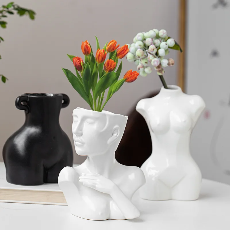 Nordic Style Creative Ceramic Vase Body Art Vase Fairy Decor Home Decore Decorations for Home Living Room Decoration
Nordic Style Creative Ceramic Vase Body Art Vase Fairy Decor Home Decore Decorations for Home Living Room Decoration
