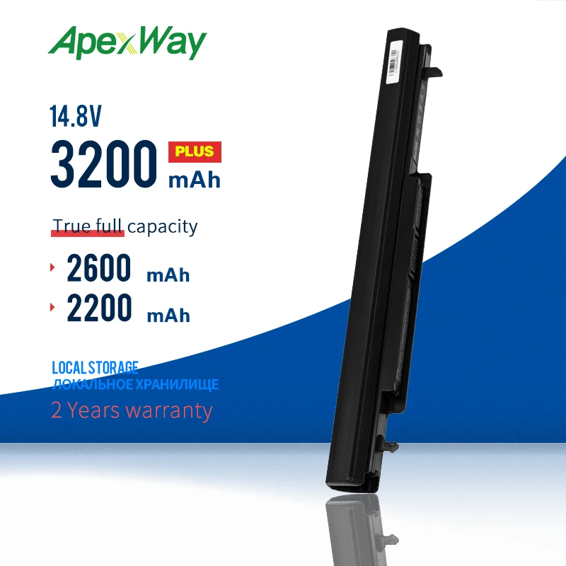 14.8V Laptop Battery for ASUS K56C K56CA K56CB K56CM K56V A56C Series VivoBook S550 S550C S550CA S550CM Series A32-K56 A42-K56
14.8V Laptop Battery for ASUS K56C K56CA K56CB K56CM K56V A56C Series VivoBook S550 S550C S550CA S550CM Series A32-K56 A42-K56
