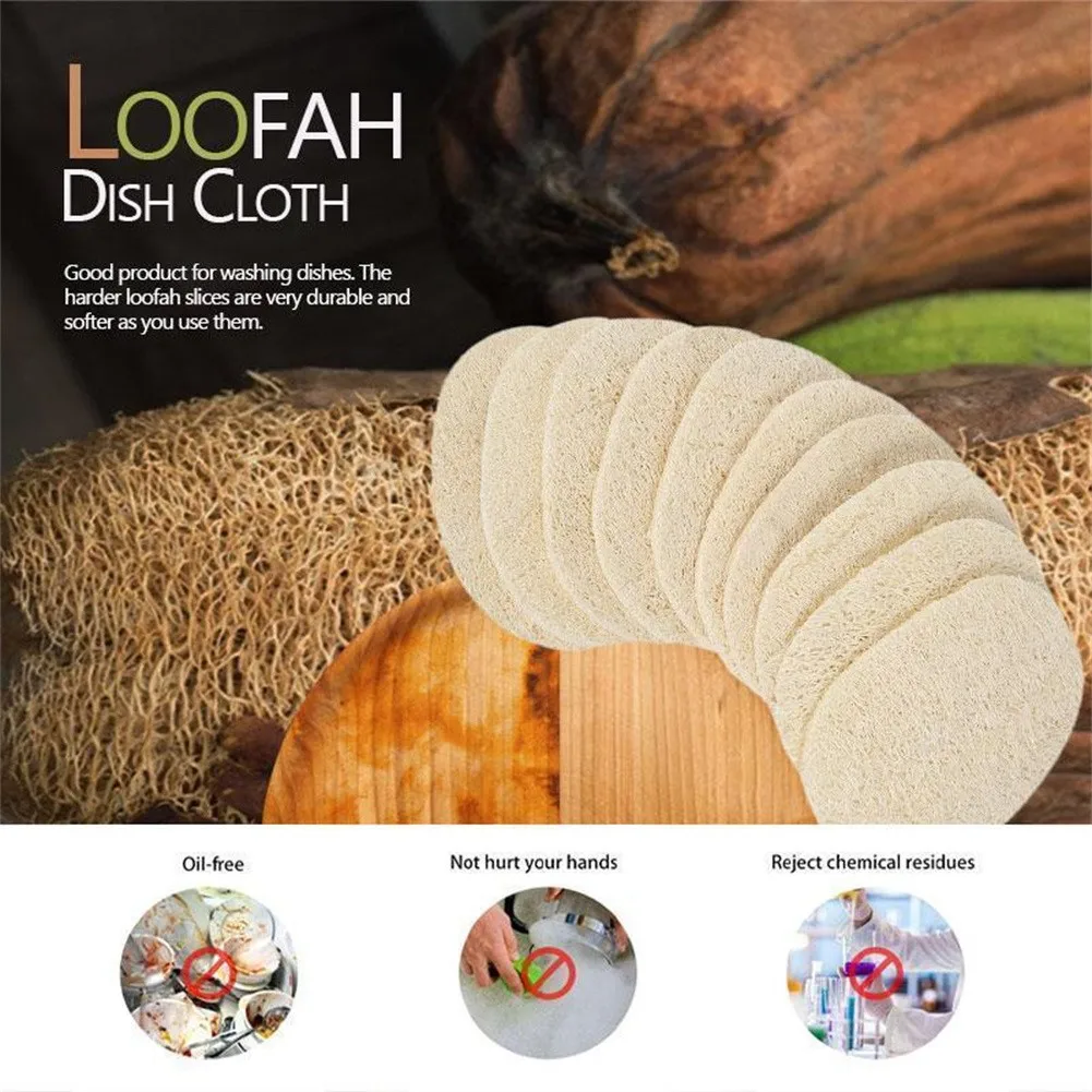 8PCS Natural Loofah Dish Scrubber Vegetable Sponge Kitchen Cellulose Scouring Pad With Hang Rope Biodegradable Luffa Sponges
8PCS Natural Loofah Dish Scrubber Vegetable Sponge Kitchen Cellulose Scouring Pad With Hang Rope Biodegradable Luffa Sponges