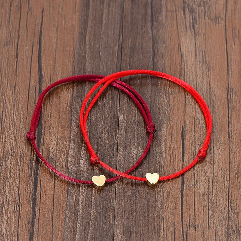 Handmade Stainless Steel Love Heart Shape Charm Bracelet Thin Red Rope Thread String Bracelets For Men Women Couples
Handmade Stainless Steel Love Heart Shape Charm Bracelet Thin Red Rope Thread String Bracelets For Men Women Couples