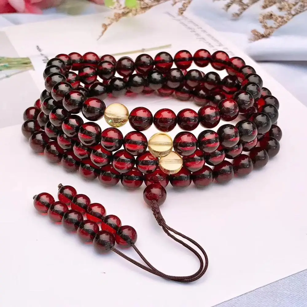 6mm Natural Blood Red Amber Crystal 108 Prayer Round Beads Women Men Bracelet Buddhism Necklace Bless You AAAAA Genuine
6mm Natural Blood Red Amber Crystal 108 Prayer Round Beads Women Men Bracelet Buddhism Necklace Bless You AAAAA Genuine