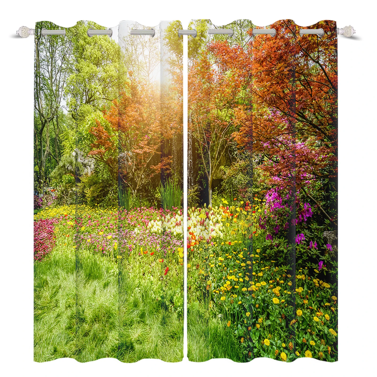 Laeacco 3D Printing Garden Landscape Curtians Colorful Flowers Living Room Bedroom Decor Perforated Sunshade Treatment Drapes
Laeacco 3D Printing Garden Landscape Curtians Colorful Flowers Living Room Bedroom Decor Perforated Sunshade Treatment Drapes