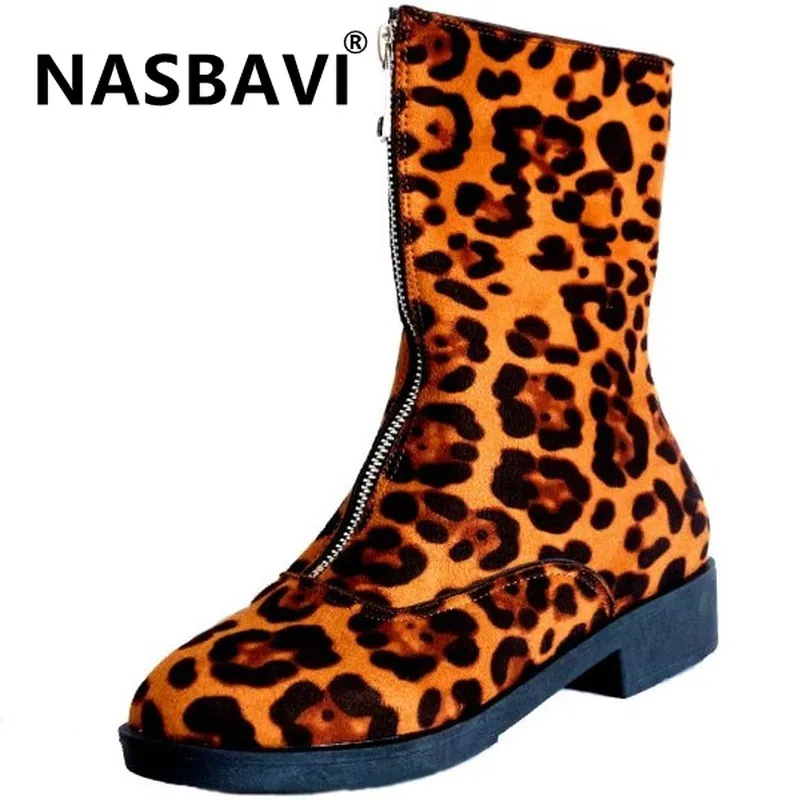 2019 New fishion suede Women Ankle Boots Autumn Winter round head Leopard Women Boots Ladies Front zipper short Boots size 34-43
2019 New fishion suede Women Ankle Boots Autumn Winter round head Leopard Women Boots Ladies Front zipper short Boots size 34-43