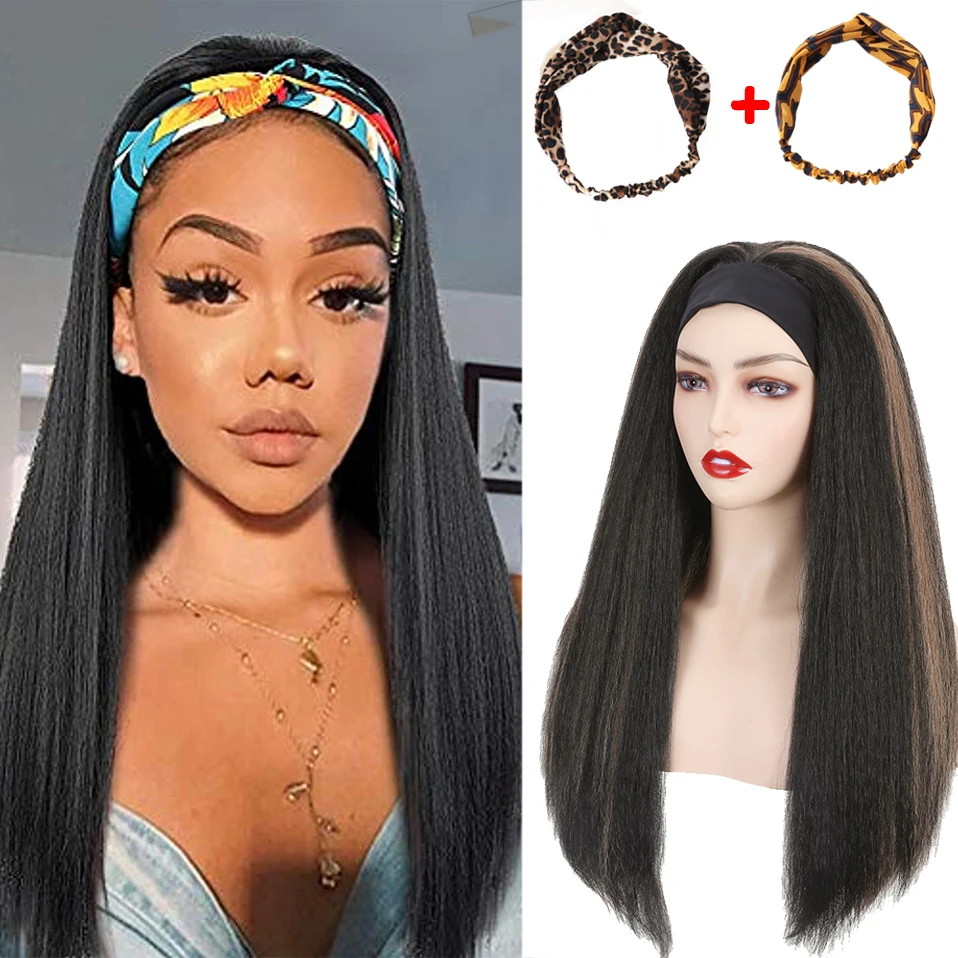 HAIRRO 24 Inches Kinky Straight Headband Wigs Yaki Straight Synthetic Hair Wig Glueless Brazilian Style Wig With Headband
HAIRRO 24 Inches Kinky Straight Headband Wigs Yaki Straight Synthetic Hair Wig Glueless Brazilian Style Wig With Headband