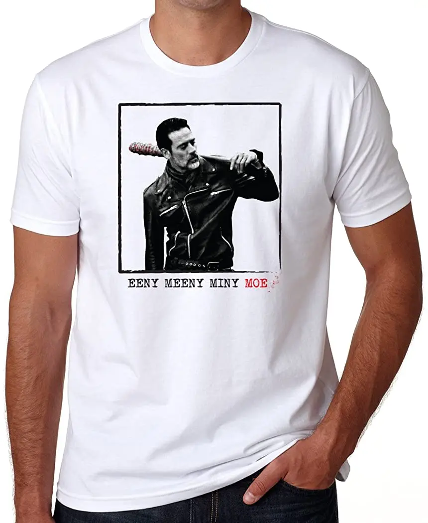 Хлопковые прорезыватели, белая футболка Negan Eeny Meeny Miny Moe 550n, Ходячие мертвецы
Хлопковые прорезыватели, белая футболка Negan Eeny Meeny Miny Moe 550n, Ходячие мертвецы