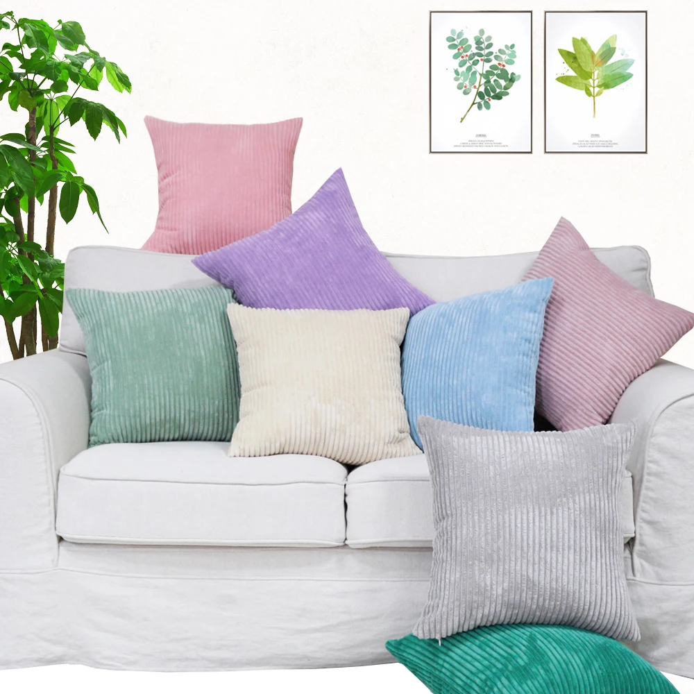 Stripe Soft Corduroy Plush Plaid Solid Color Cushion Cover 40cm Home Decor Sofa Bed Throw Pillow Case Custom 45cm 50 60
Stripe Soft Corduroy Plush Plaid Solid Color Cushion Cover 40cm Home Decor Sofa Bed Throw Pillow Case Custom 45cm 50 60