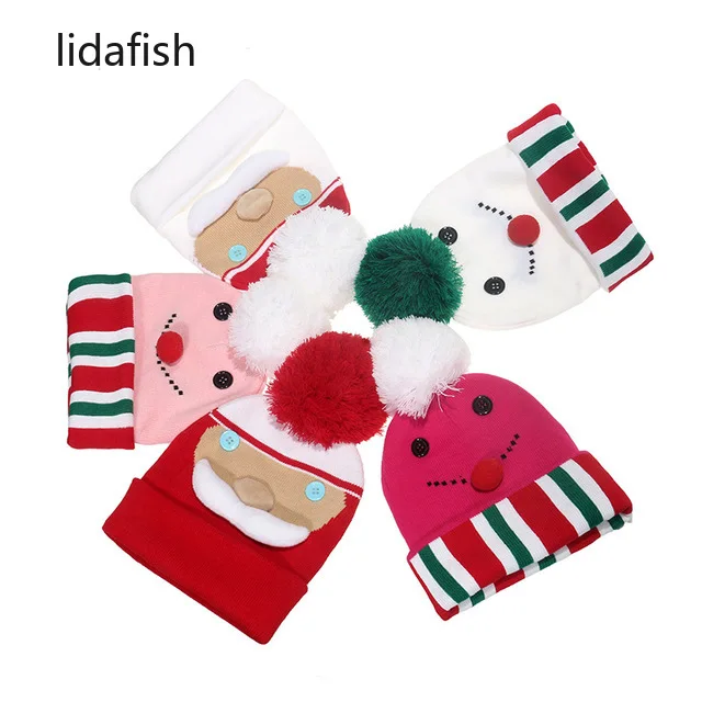 Рождественские шапки lidafish, шапка для детей, зимняя теплая вязаная Милая шапка с Санта-Клаусом для девочек и мальчиков с изображением снегов...
Рождественские шапки lidafish, шапка для детей, зимняя теплая вязаная Милая шапка с Санта-Клаусом для девочек и мальчиков с изображением снегов...