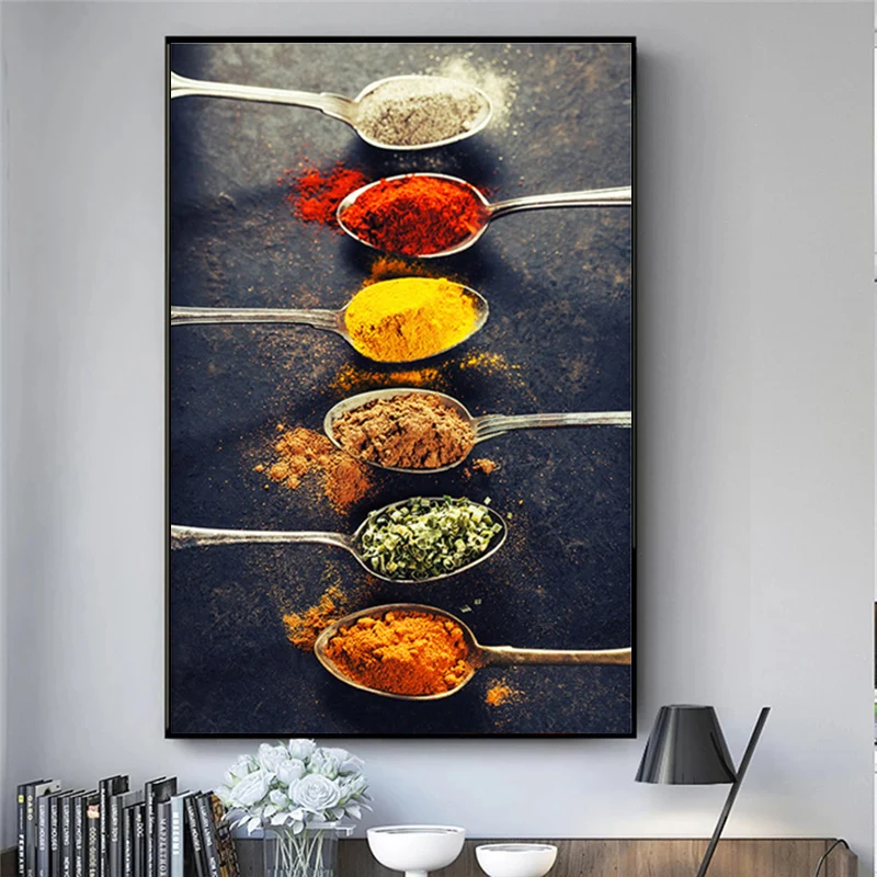 Grains Spices Peppers Spoon Scandinavian Canvas Painting Cuadros Posters and Prints Kitchen Wall Art Food Picture Living Room
Grains Spices Peppers Spoon Scandinavian Canvas Painting Cuadros Posters and Prints Kitchen Wall Art Food Picture Living Room