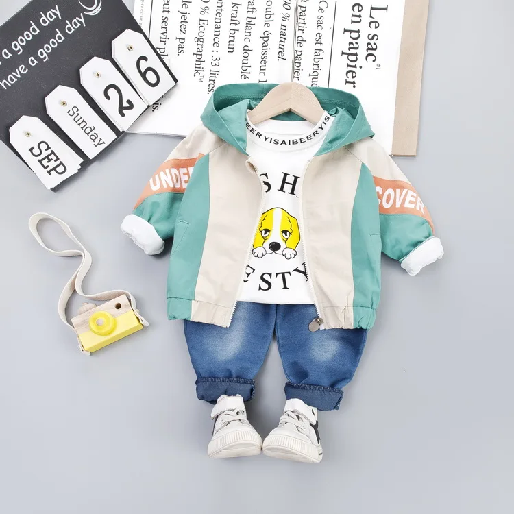 Spring Autumn Outfits Baby Girls Clothes Boy Cute Infant Cotton Suits Hooded Zipper Jacket T Shirt Pants 3pcs Boys Kids Clothing
Spring Autumn Outfits Baby Girls Clothes Boy Cute Infant Cotton Suits Hooded Zipper Jacket T Shirt Pants 3pcs Boys Kids Clothing