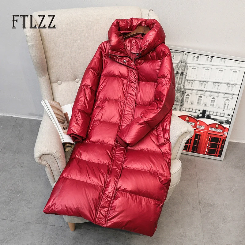 Fashion Long Down Jacket Women Slim Hooded Zipper New 2019 Winter Thick Warm Outerwear Female Bling White Down Coat Parkas Mujer
Fashion Long Down Jacket Women Slim Hooded Zipper New 2019 Winter Thick Warm Outerwear Female Bling White Down Coat Parkas Mujer