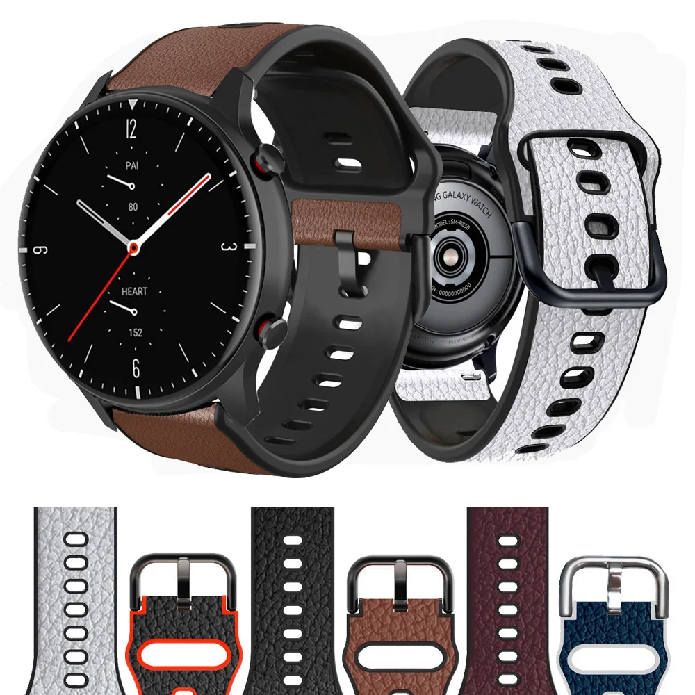 22mm Leather+Silicone Bracelet For Amazfit GTR 2 2E 47mm Quick Release Wrist Strap For Xiaomi Amazfit Pace/Stratos 3 Watchband
22mm Leather+Silicone Bracelet For Amazfit GTR 2 2E 47mm Quick Release Wrist Strap For Xiaomi Amazfit Pace/Stratos 3 Watchband