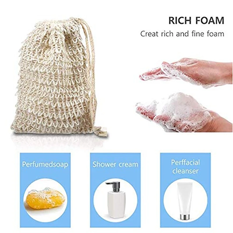 15x Sachets Exfoliating Soap Bag Bag Handmade Soap Storage Bag Ramie Foam Net
15x Sachets Exfoliating Soap Bag Bag Handmade Soap Storage Bag Ramie Foam Net