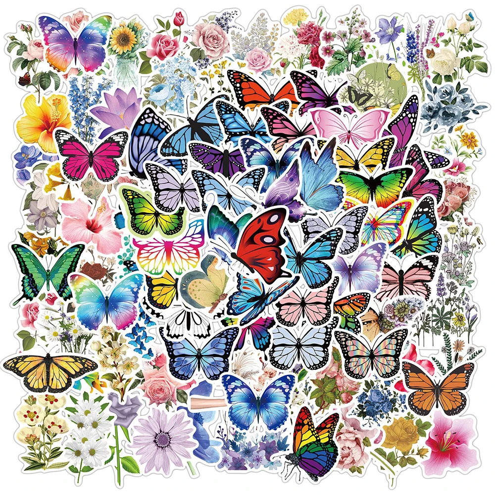 10/50/100PCS Colorful Flower Butterfly Stickers Aesthetic Laptop Luggage Water Bottle Waterproof Graffiti Sticker Packs Kid Toy
10/50/100PCS Colorful Flower Butterfly Stickers Aesthetic Laptop Luggage Water Bottle Waterproof Graffiti Sticker Packs Kid Toy