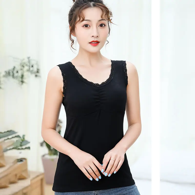 Women 2021 Summer Fashion Solid Color Slim Camisole Tops Female Bra Underwear Vest Tops Ladies Lace V-neck Sleeveless Tops E213
Women 2021 Summer Fashion Solid Color Slim Camisole Tops Female Bra Underwear Vest Tops Ladies Lace V-neck Sleeveless Tops E213