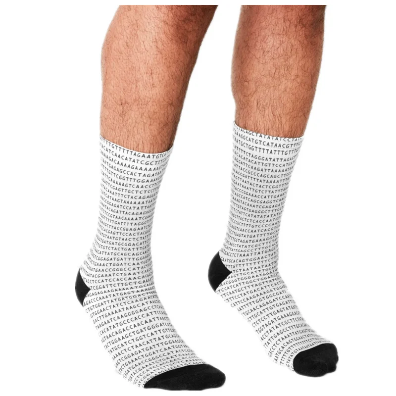 2021 Funny Men Socks harajuku The Genetic Code Printed Happy hip hop Unisex Man Socks art Novelty Crew Casual Socks
2021 Funny Men Socks harajuku The Genetic Code Printed Happy hip hop Unisex Man Socks art Novelty Crew Casual Socks